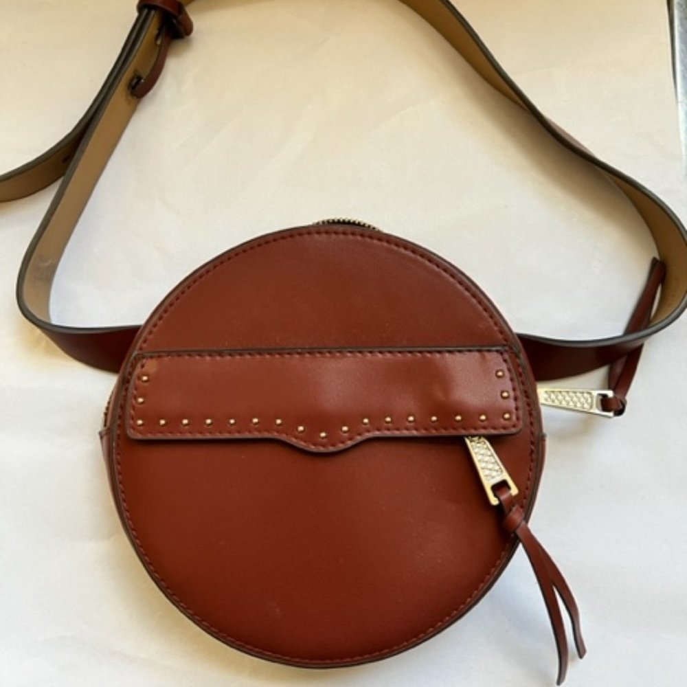 Rebecca Minkoff Crossbody/Belt Brown Leather Round Handbag